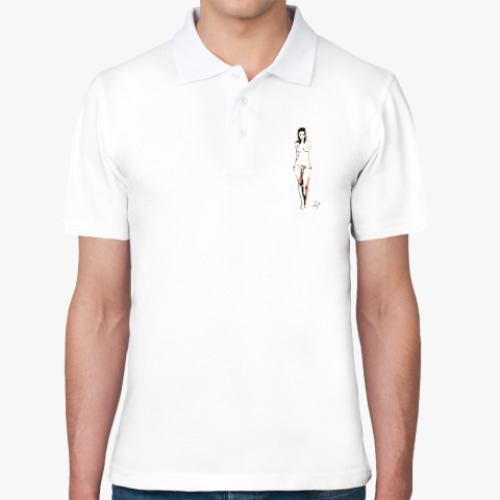 Рубашка поло с принтом Сексуальная девушка