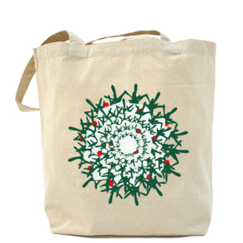 Сумка шоппер елка, вид сверху!