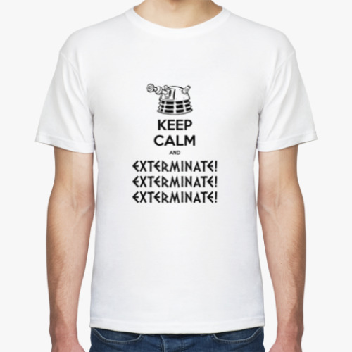 Футболка с принтом Keep Calm Dalek