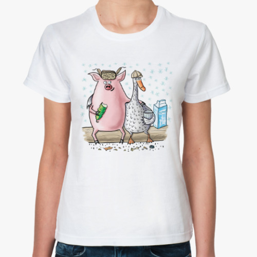 Классическая футболка Гусь свинье товарищ!