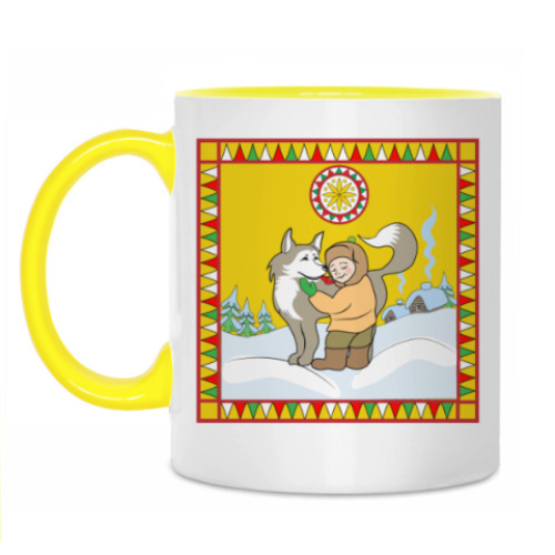 Кружка с принтом собака- друг человека