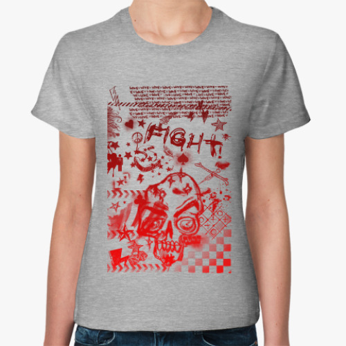 Женская футболка с принтом Be grunge! Гранж. Взрыв цвета.