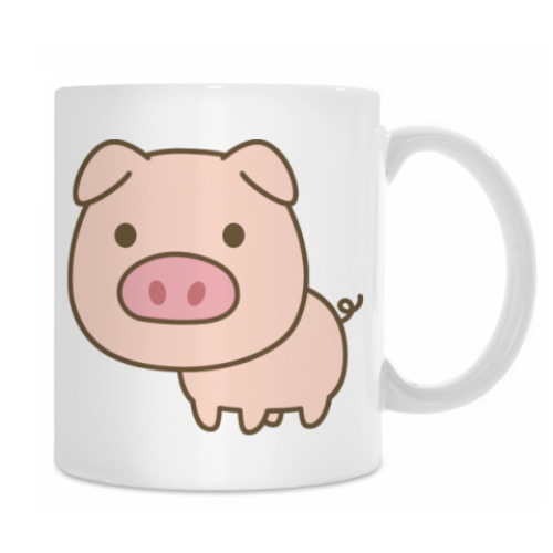 Кружка с принтом Cute Pig