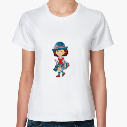 Классическая футболка с принтом Волшебный эльф