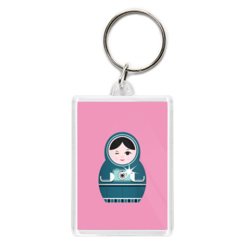 Брелок с принтом матрёшка