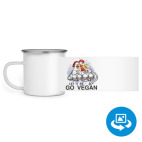 Кружка металлическая белая (круговая запечатка)