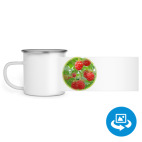 Кружка металлическая белая (круговая запечатка)