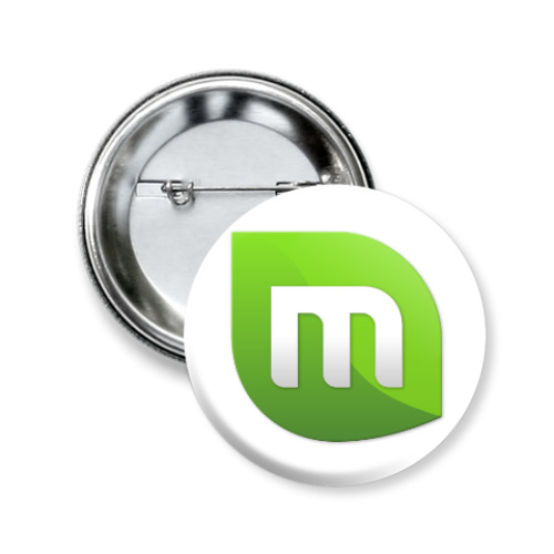 Значок 50мм с принтом Linux Mint