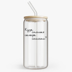 Банка с бамбуковой крышкой