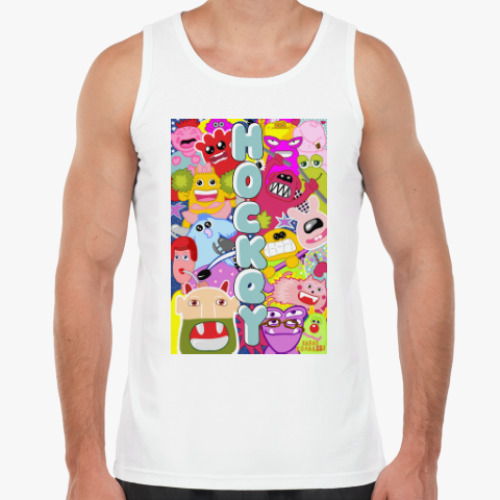 Майка с принтом Хоккейные монстрики