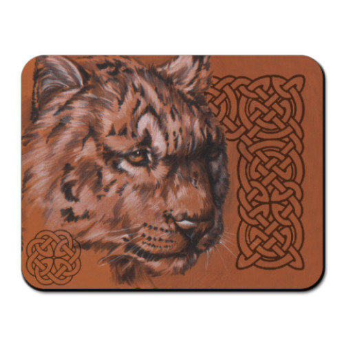 Коврик для мыши с принтом 'ирбис'