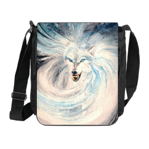 Сумка на плечо (мини-планшет) с принтом Декабрь-оборотень