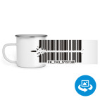 Кружка металлическая белая (круговая запечатка)