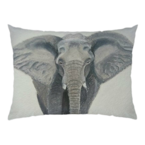 Подушка с принтом Слон