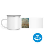 Кружка металлическая белая (круговая запечатка)