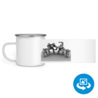 Кружка металлическая белая (круговая запечатка)