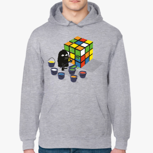 Толстовка худи с принтом Кубик Рубика | Rubiks Cube