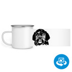 Кружка металлическая белая (круговая запечатка)