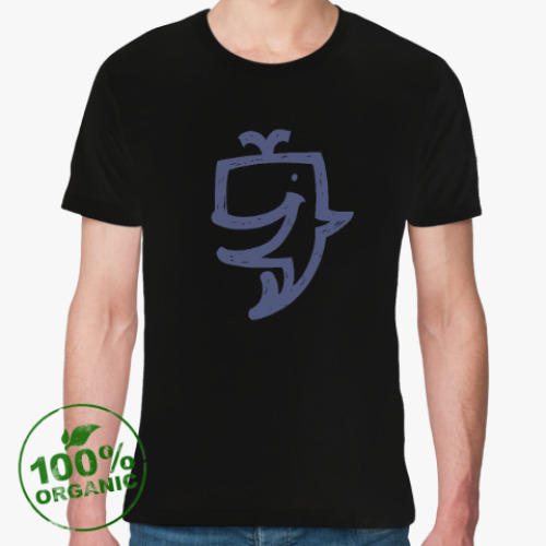 Футболка из органик-хлопка с принтом кит