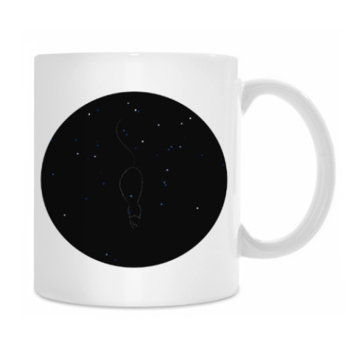 Кружка с принтом Кошка. Смотри глубже