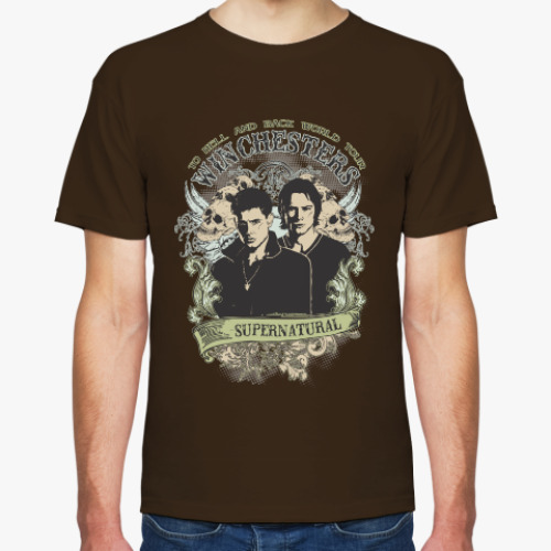 Футболка с принтом Сверхъестественное Дин и Сэм