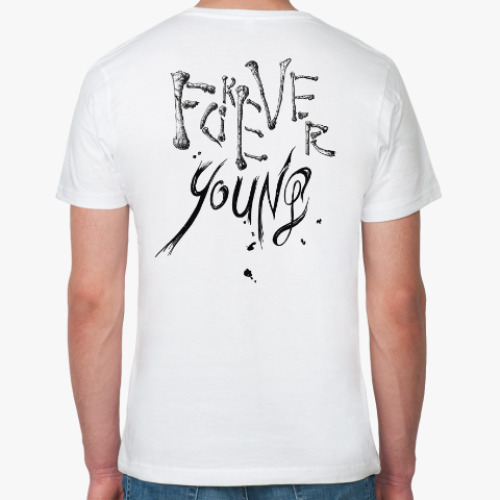 Футболка из органик-хлопка с принтом Кости и ветви - forever young