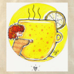 Желтая чашка