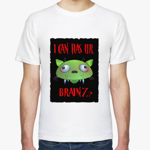 Футболка с принтом Zombie Cat