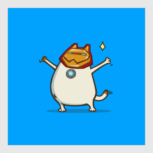 Постер с принтом Айронкот — Пятничный Котик №32