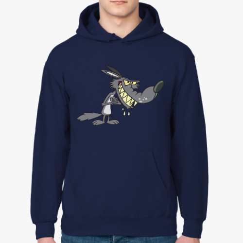 Толстовка худи с принтом Bad wolf