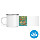 Кружка металлическая белая (круговая запечатка)