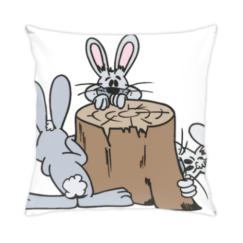 Подушка с принтом Rabbit