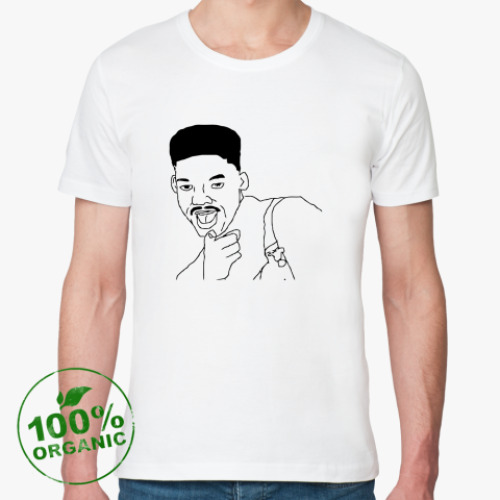 Футболка из органик-хлопка с принтом Уилл Смит