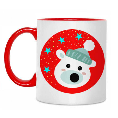 Кружка с принтом Полярный медведь