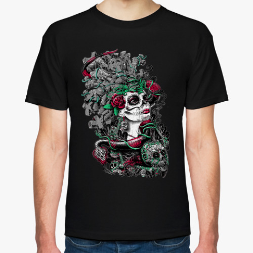 Футболка с принтом День Мёртвых