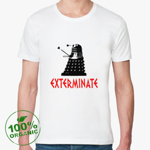 Футболка из органик-хлопка с принтом Далек EXTERMINATE