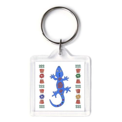 Брелок с принтом ящерица из Африки