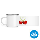 Кружка металлическая белая (круговая запечатка)