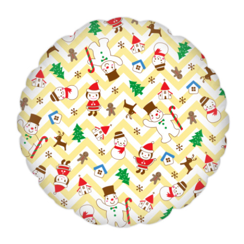 Подушка с принтом Happy New Year