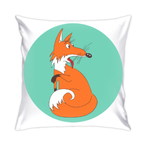 Подушка с принтом Fanny fox