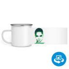 Кружка металлическая белая (круговая запечатка)