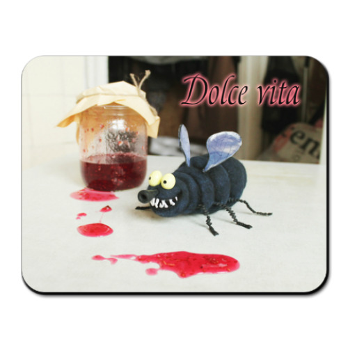 Коврик для мыши с принтом Сладкая жизнь. Муха Виолетта