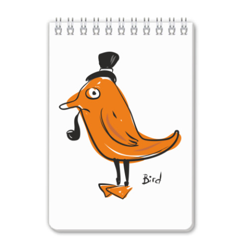 Блокнот с принтом 'Птичка'