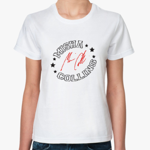 Классическая футболка с принтом Миша Коллинз - Supernatural