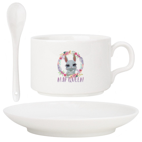 Кофейный набор с принтом Зайка Луна
