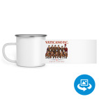 Кружка металлическая белая (круговая запечатка)