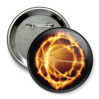 Значок 75 мм Баскетбольный мяч