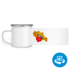 Кружка металлическая белая (круговая запечатка)