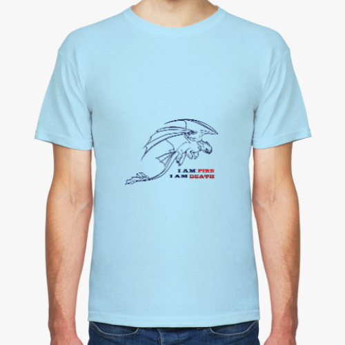 Футболка с принтом I Am Fire I Am Death