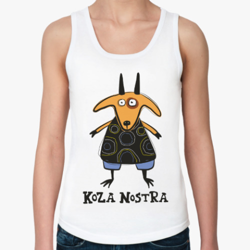 Женская майка с принтом Коза